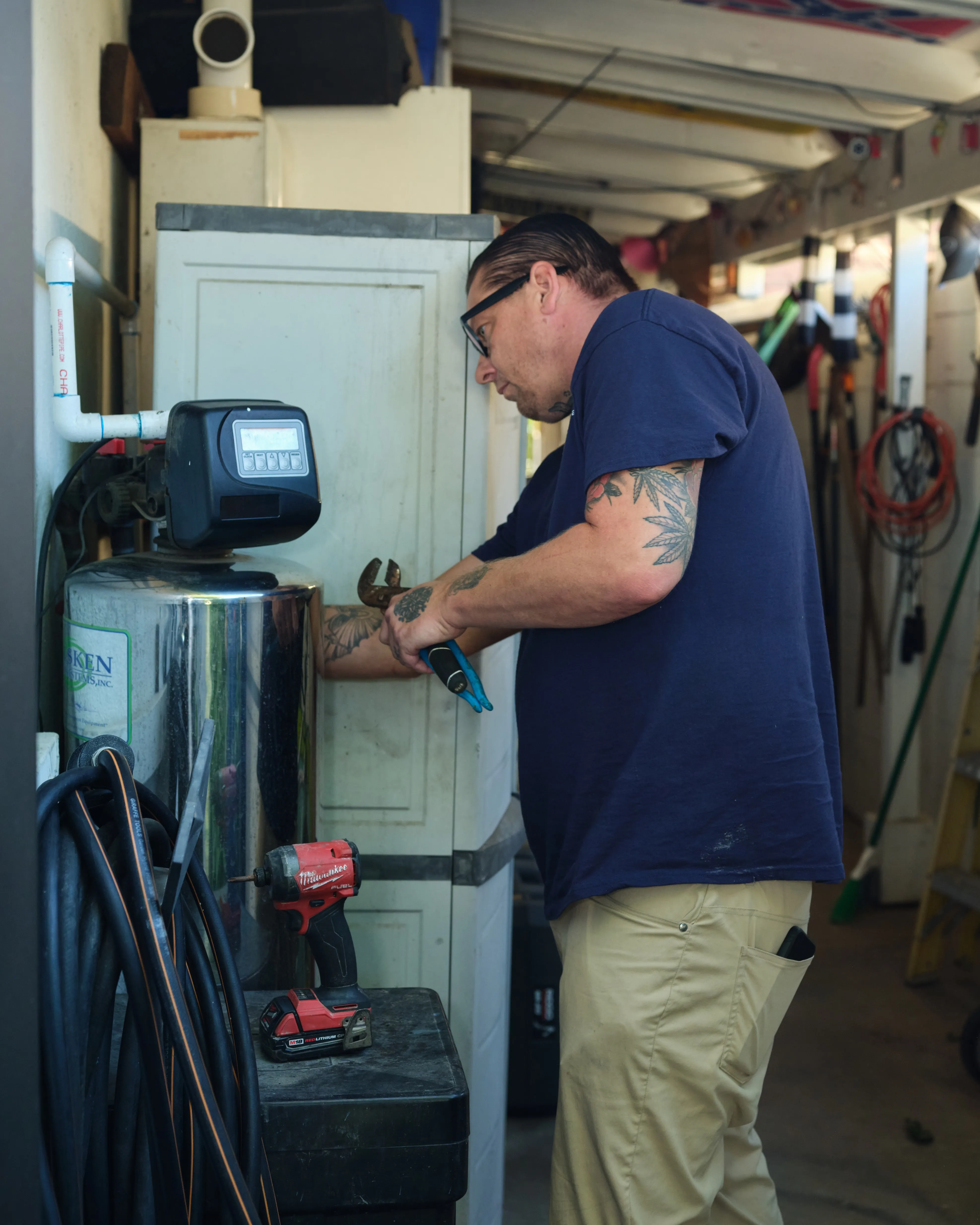 Licensed KCB Plumbing technician providing water filtration installation services in Orange County, CA