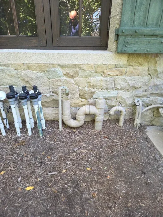 Various utility piping on a KCB Plumbing project in Newport Beach
